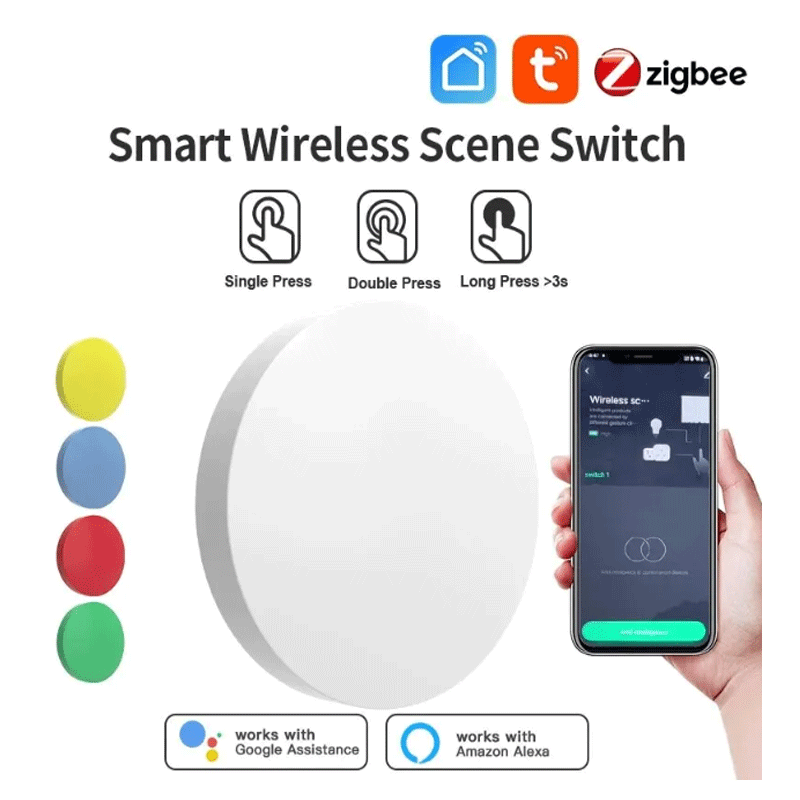 Smart Home Office - Tuya ZigBee Akıllı Kablosuz Düğme Sahne