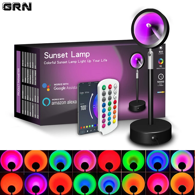 Smart Home Decor - Akıllı LED Sunset lamba renkli değişen