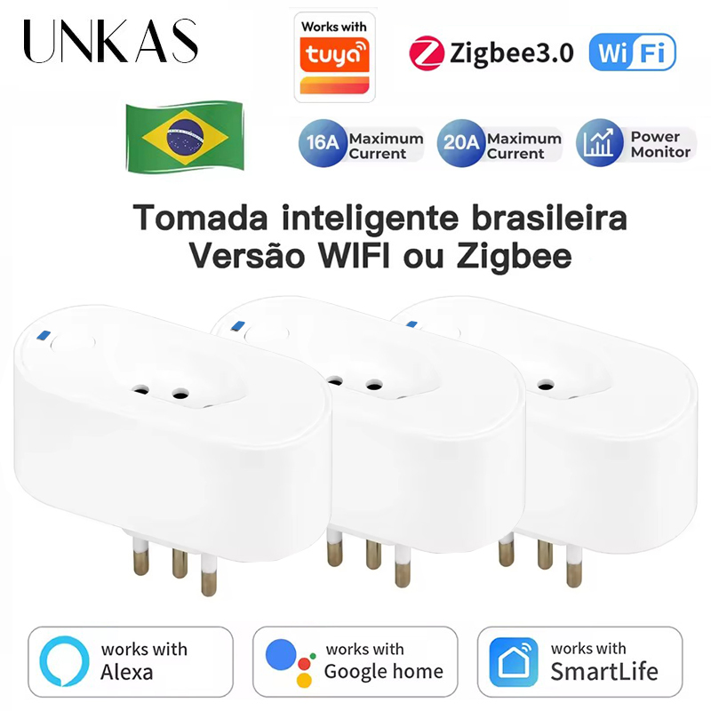 Smart Home Energy Monitor - UNKAS, Tuya Brezilya Priz WIFI veya