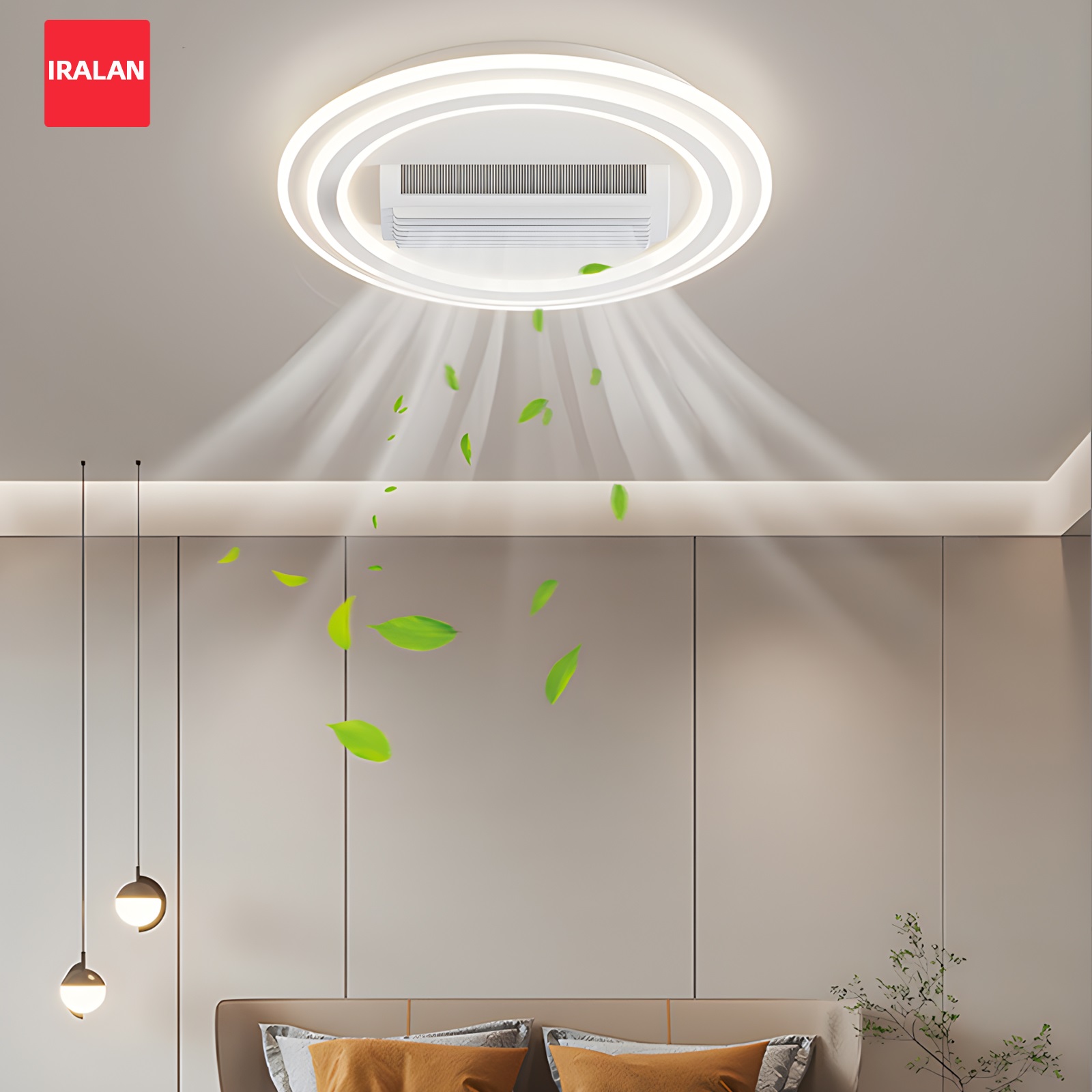Smart Home Decor - Modern Tavan Vantilatörü, Işıklı Akıllı Aydınlatma