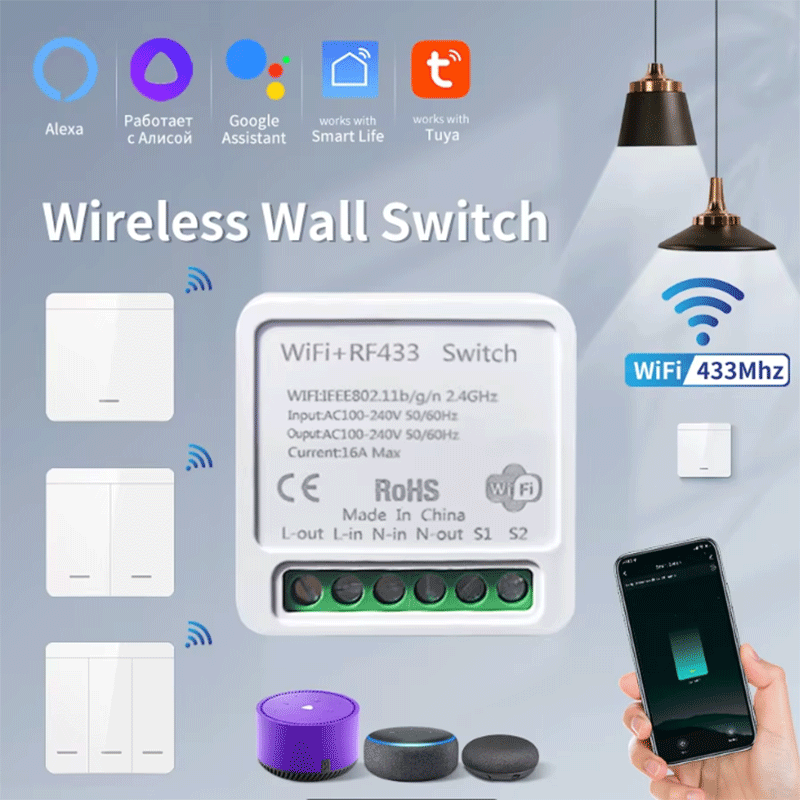 Smart Home Alexa - Tuya WiFi Akıllı Işık Anahtarı Akıllı