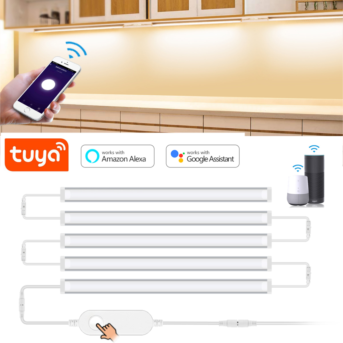 Alexa Compatible Bulb - 1-5 adet mutfak Tuya akıllı LED