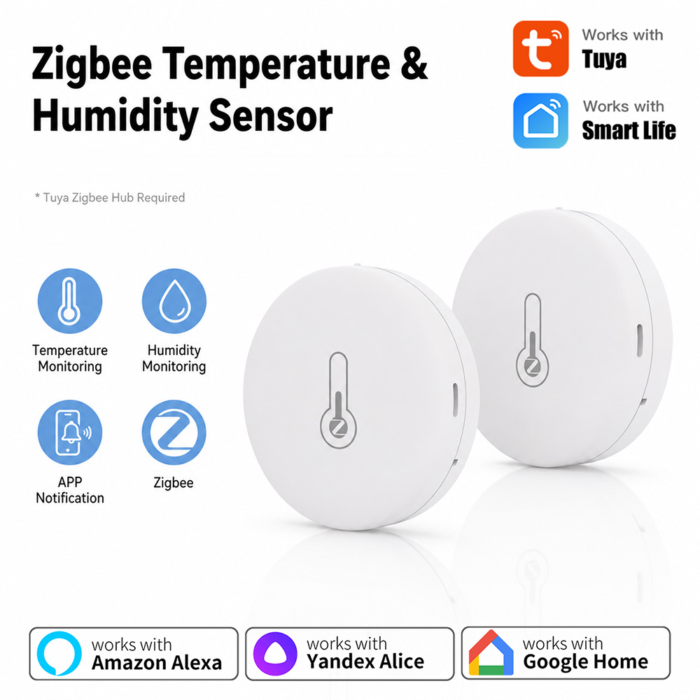 Smart Home Energy Monitor - Tuya Zigbee Sıcaklık ve Nem Sensörü