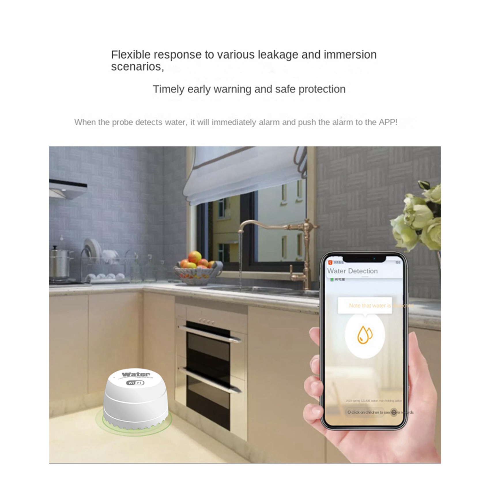 Wifi Water Leak Detector - ABKW-3X Wifi Crow Akıllı Su Dedektörü