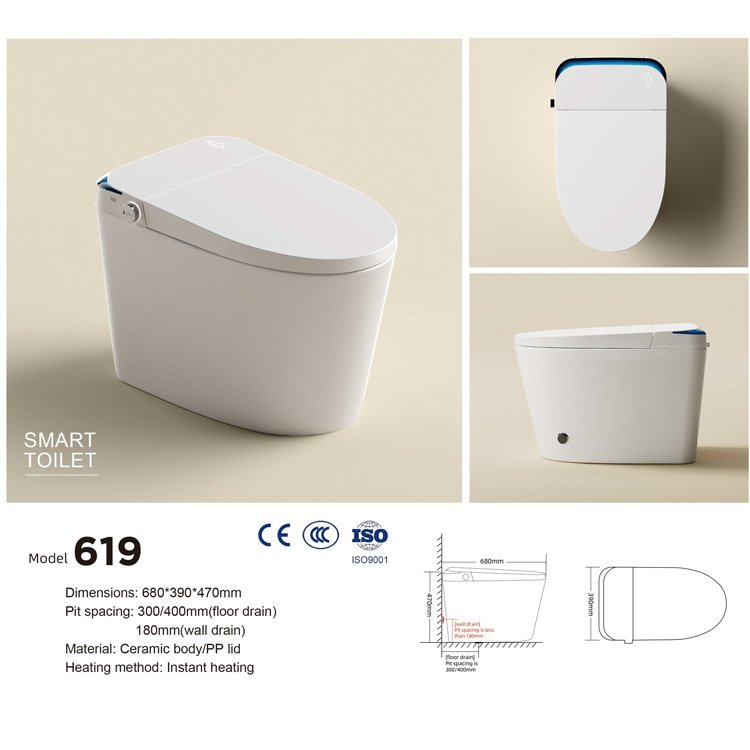 Smart Home Hotel - Lüks Kare Akıllı Tuvalet Otomatik Yıkama