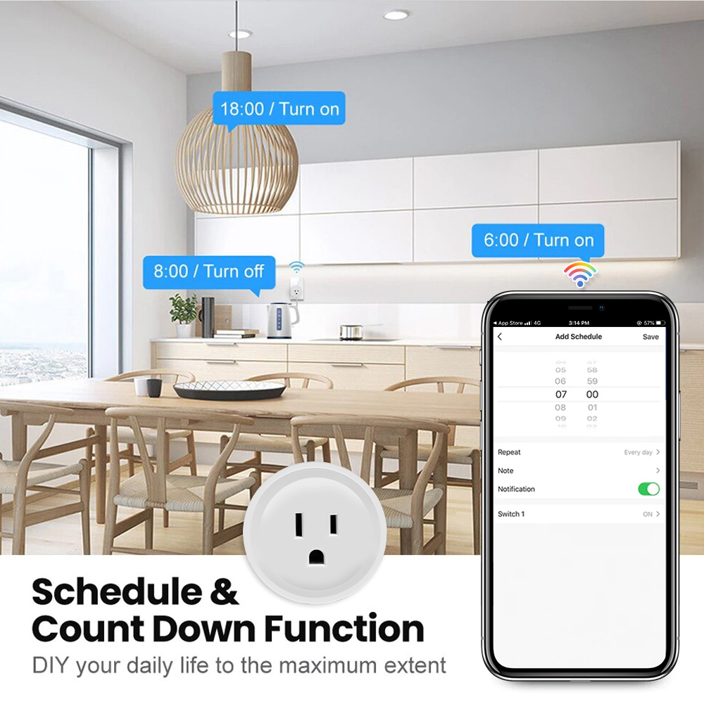 16A Tuya Akıllı WiFi Priz ABD  - Smart Home Japan incelemesi ve fiyatı