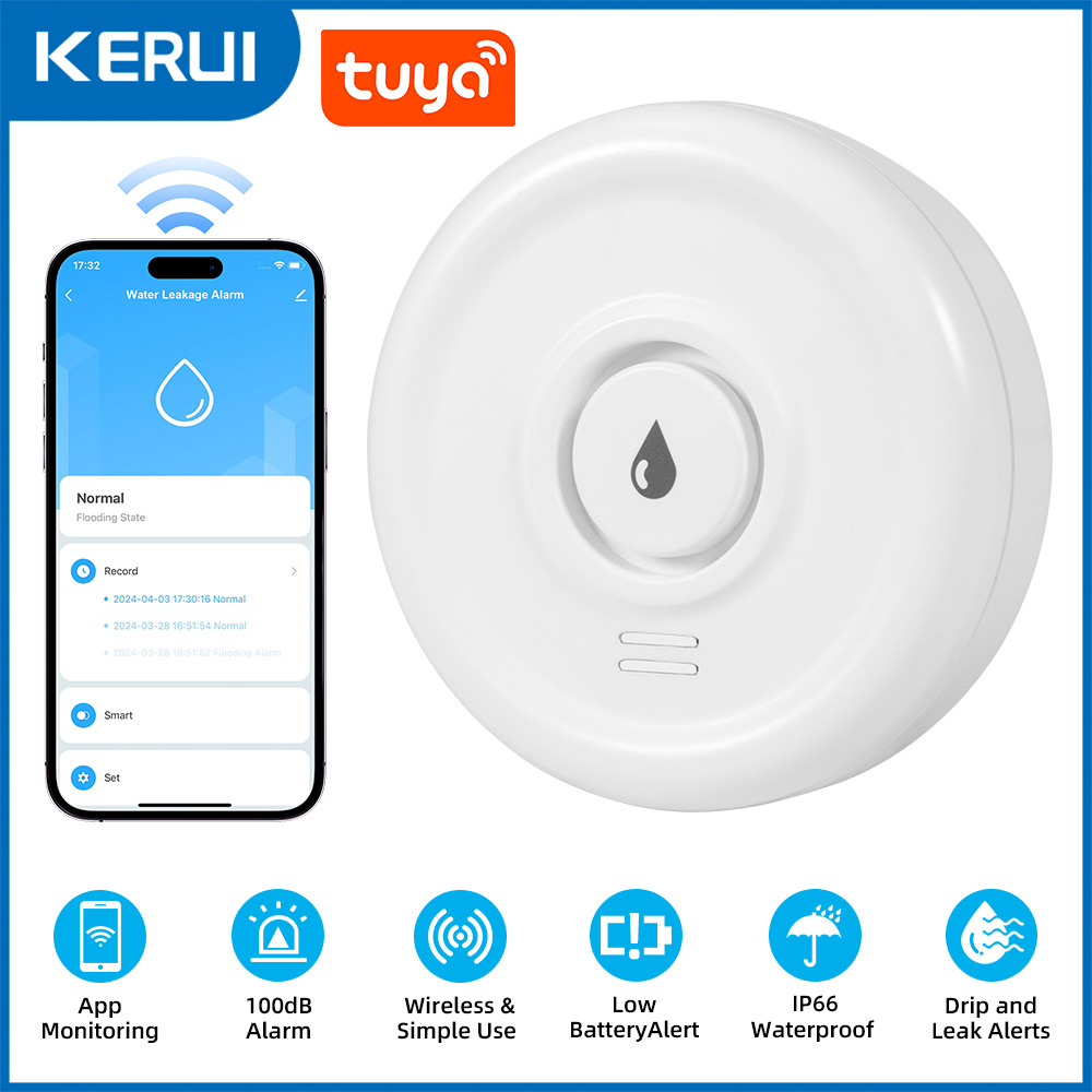 KERUI Tuya Akıllı Yaşam WiFi S - Wifi Water Leak Detector incelemesi ve fiyatı