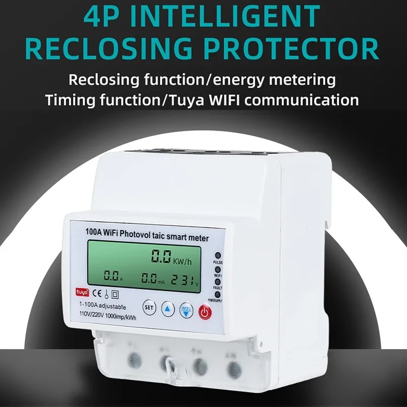 4P 1-100A WiFi Fotovoltaik Akı - Smart Home Energy Monitor incelemesi ve fiyatı