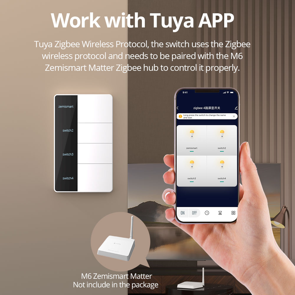 1234 Gang US Tipi Zigbee Basma - Zigbee Gateway incelemesi ve fiyatı