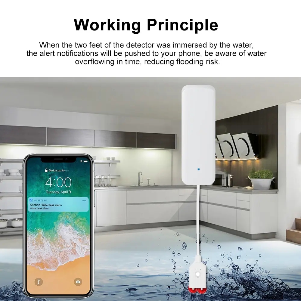 Tuya WiFi akıllı su kaçak sens - Wifi Water Leak Detector incelemesi ve fiyatı