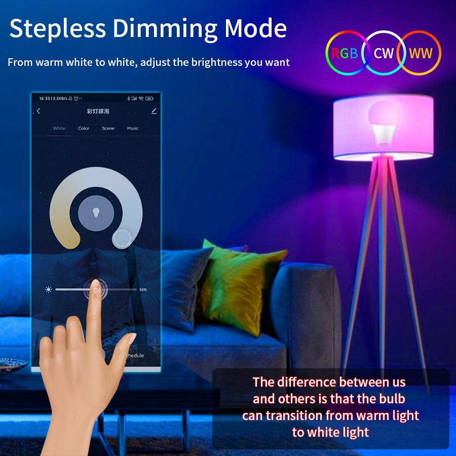 E27 WiFi Akıllı LED Ampul RGBC - Alexa Compatible Bulb incelemesi ve fiyatı