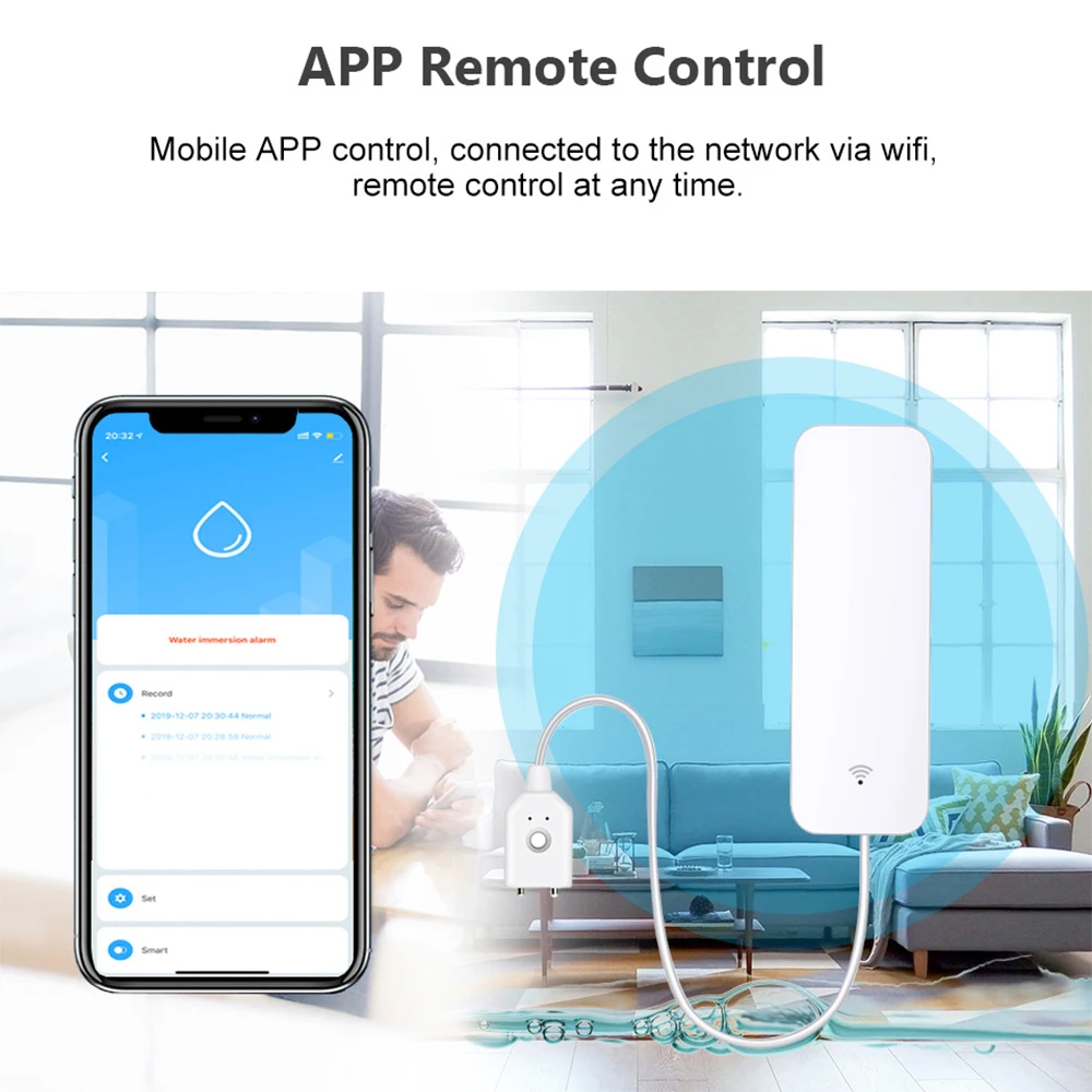 Tuya WiFi Zigbee Su Sensörü Ak - Wifi Water Leak Detector incelemesi ve fiyatı