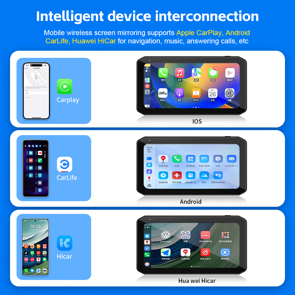 6.25 inç Carplay Motosiklet DV - Smart Home For Pc incelemesi ve fiyatı
