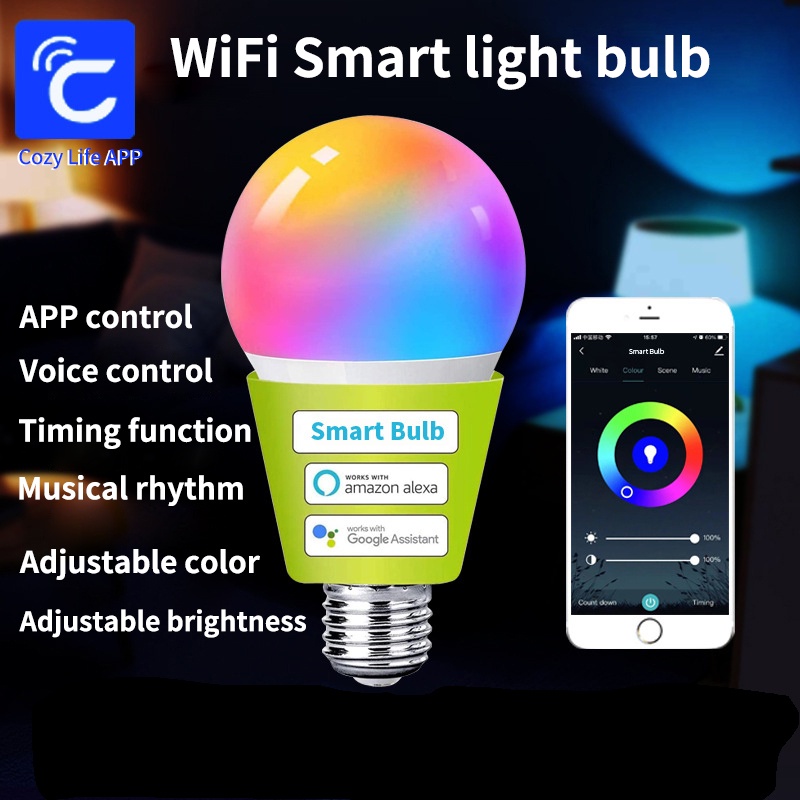 SIXWGH E27 ampul WiFi 9W akıll - Alexa Compatible Bulb incelemesi ve fiyatı
