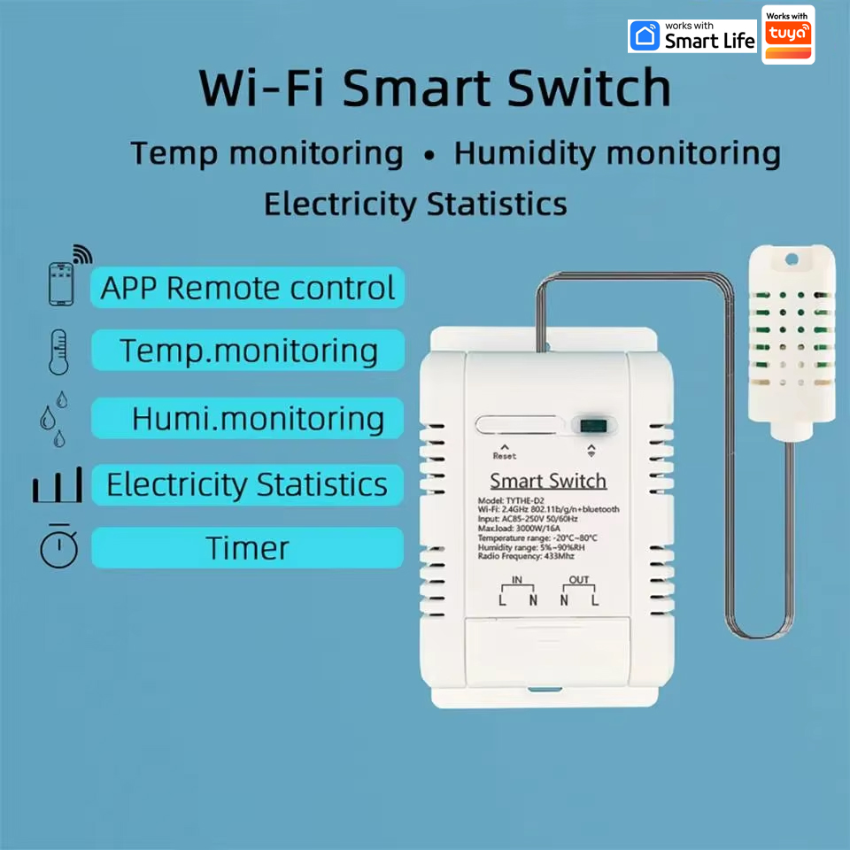 Tuya 16A 3000W WiFi Termostat  - Smart Home Energy Monitor incelemesi ve fiyatı