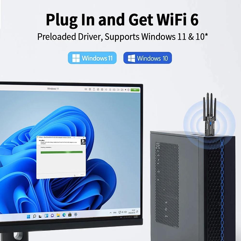 WiFi 6 USB 3.0 Adaptör 1800 Mb - Smart Home For Pc incelemesi ve fiyatı