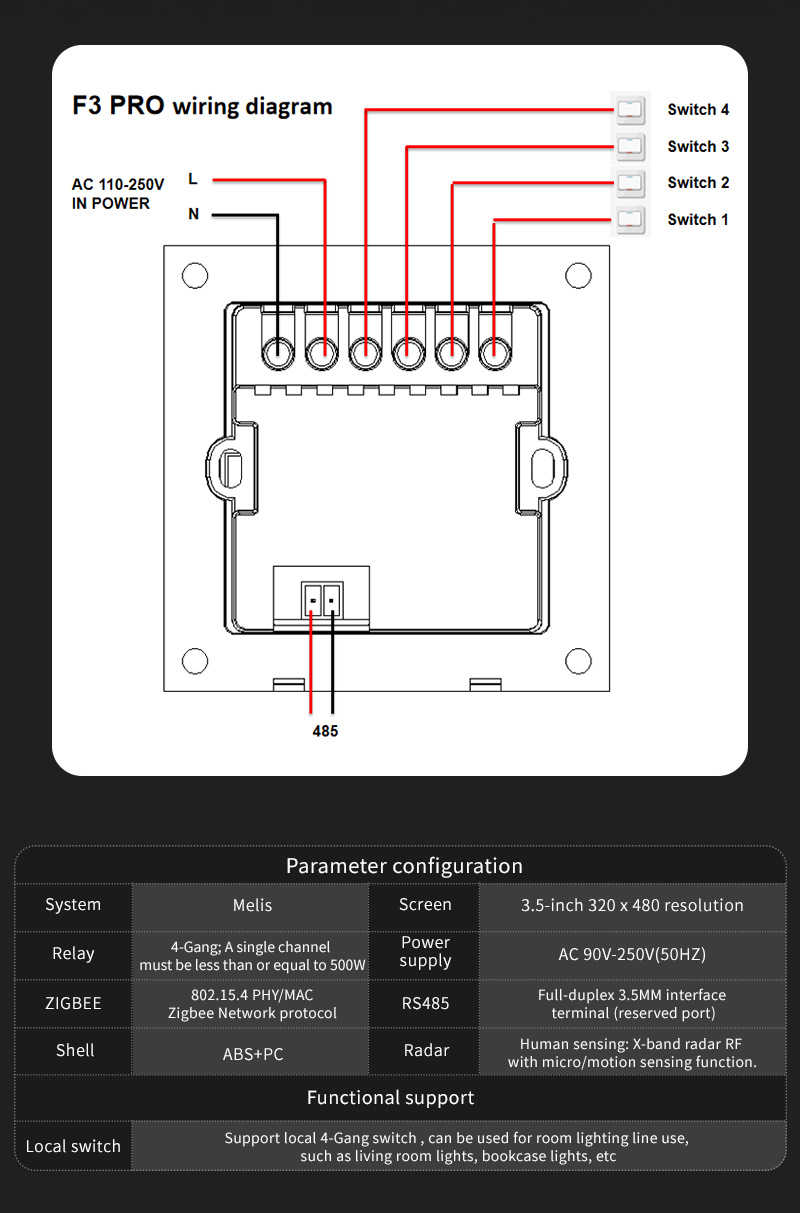 F3 Pro 3.5 İnç IPS Dokunmatik  - Smart Home Hotel incelemesi ve fiyatı