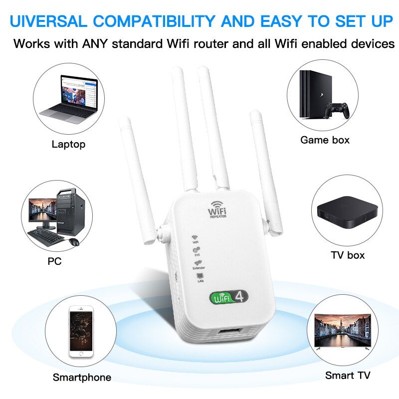 300M WIFi Tekrarlayıcı Wi-Fi A - Smart Home Office incelemesi ve fiyatı